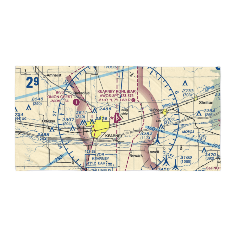 Kearney Regional Airport (EAR) VFR Sectional Towel 
