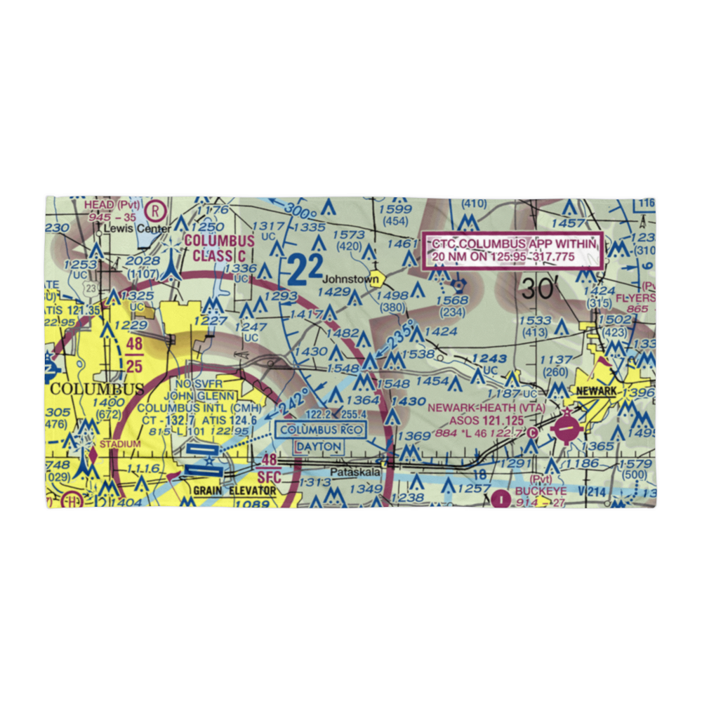 Kearns Airport (OH74) VFR Sectional Towel 