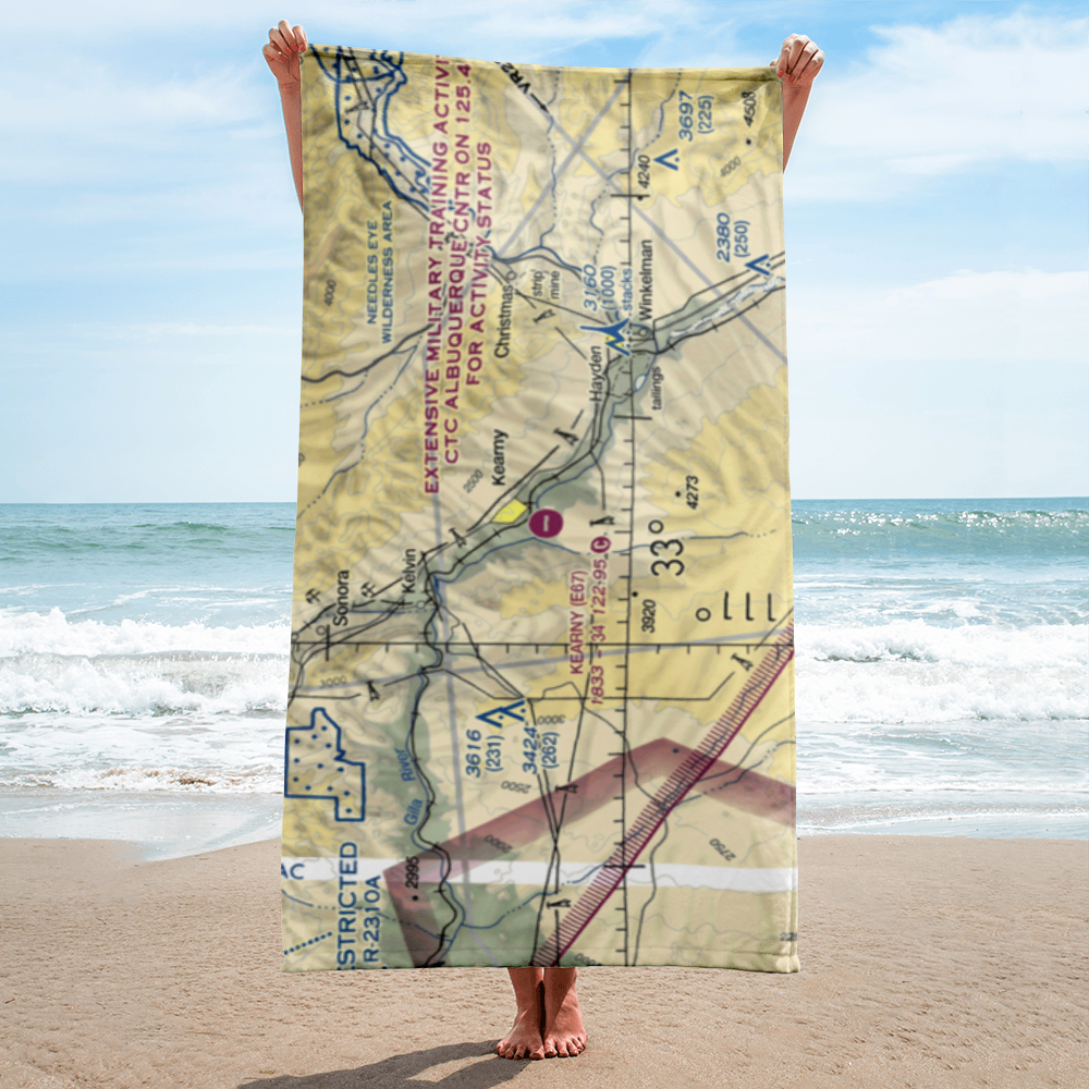 Kearny Airport (E67) VFR Sectional Towel 