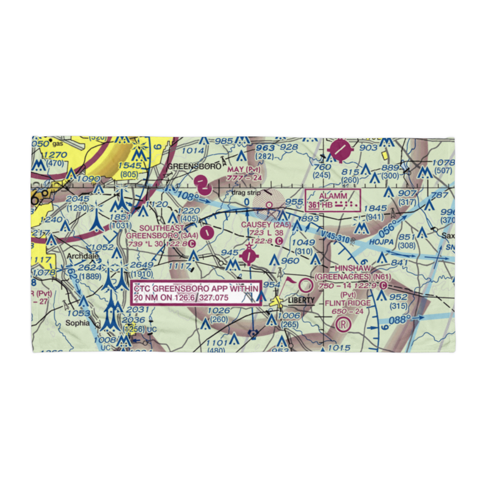 Kecks Airport (N88) VFR Sectional Towel 