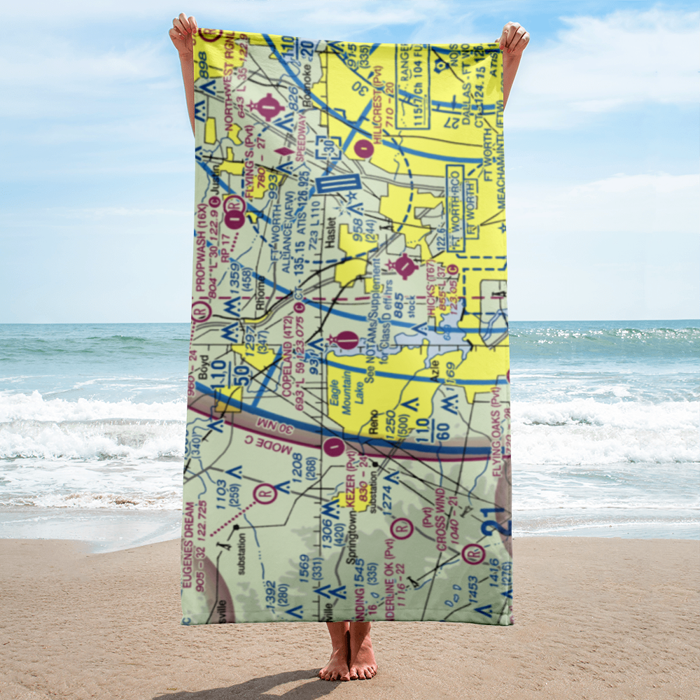 Kenneth Copeland Airport (4T2) VFR Sectional Towel 