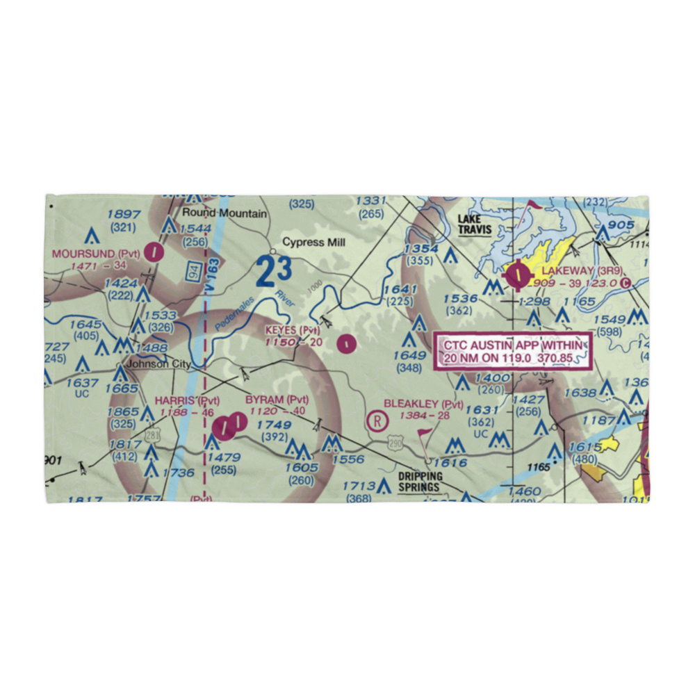 Keyes Ranch Airport (14TX) VFR Sectional Towel 