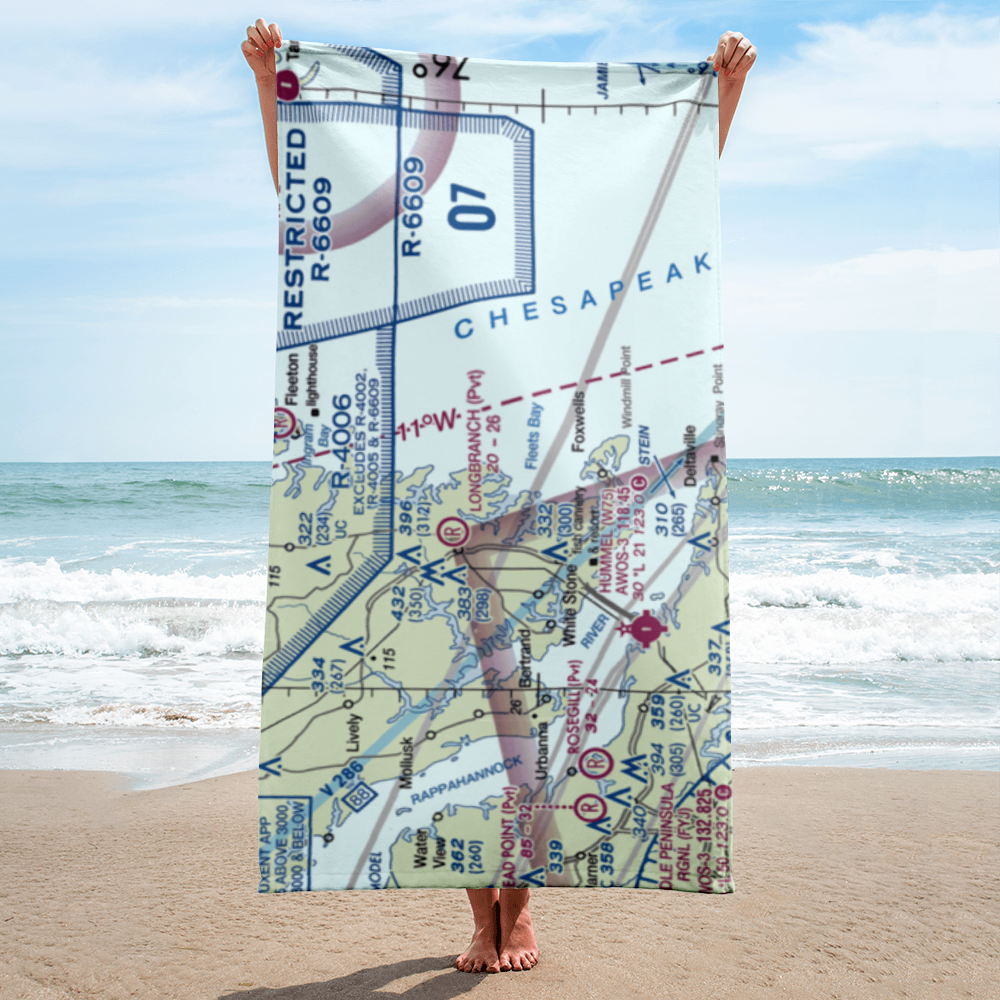 Kilmarnock/Tolbert Field (5VA9) VFR Sectional Towel 