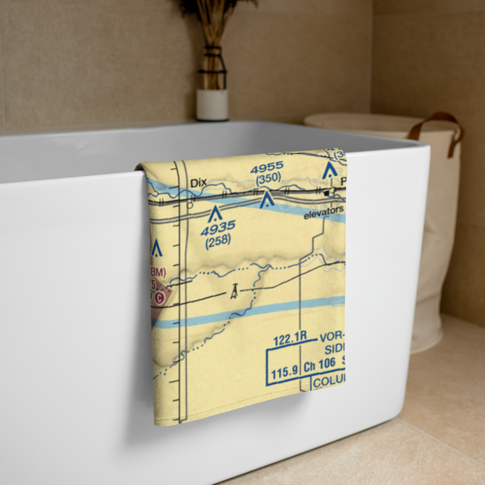 Kimball Municipal Robert E Arraj Field (IBM) VFR Sectional Towel 