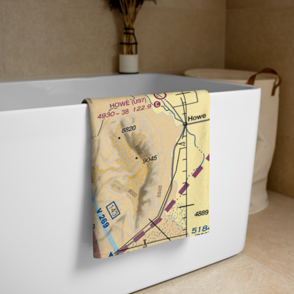 King Mountain Glider Park (ID36) VFR Sectional Towel 