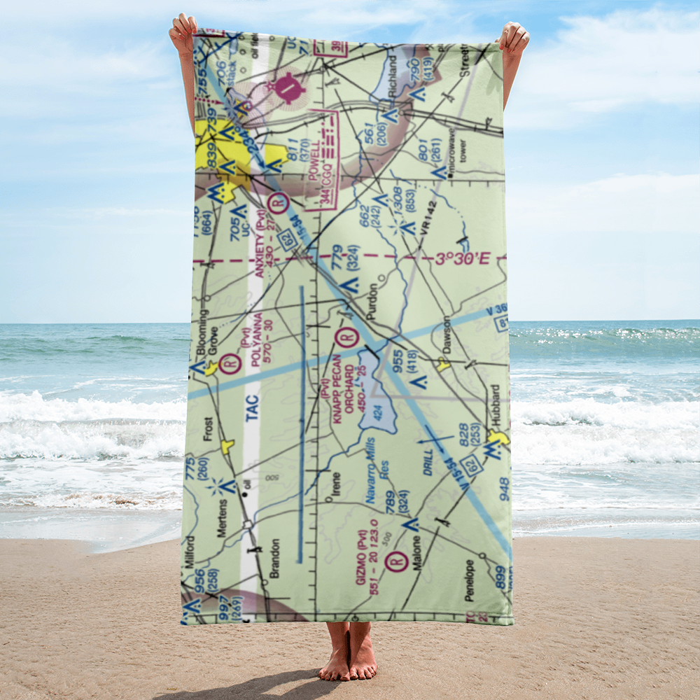 Knapp Pecan Orchard Airpark (5TS3) VFR Sectional Towel 