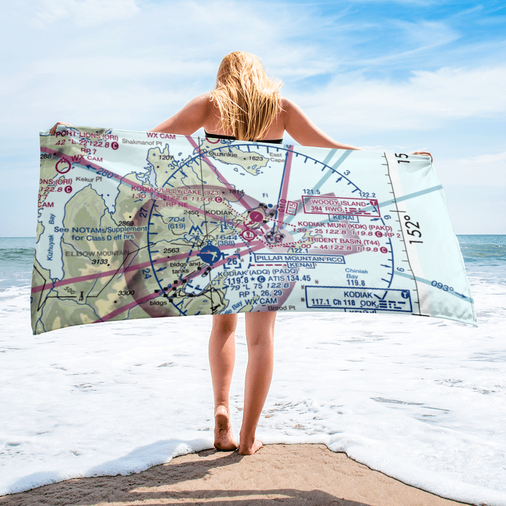 Kodiak /Lilly Lake/ Seaplane Base (9Z3) VFR Sectional Towel 