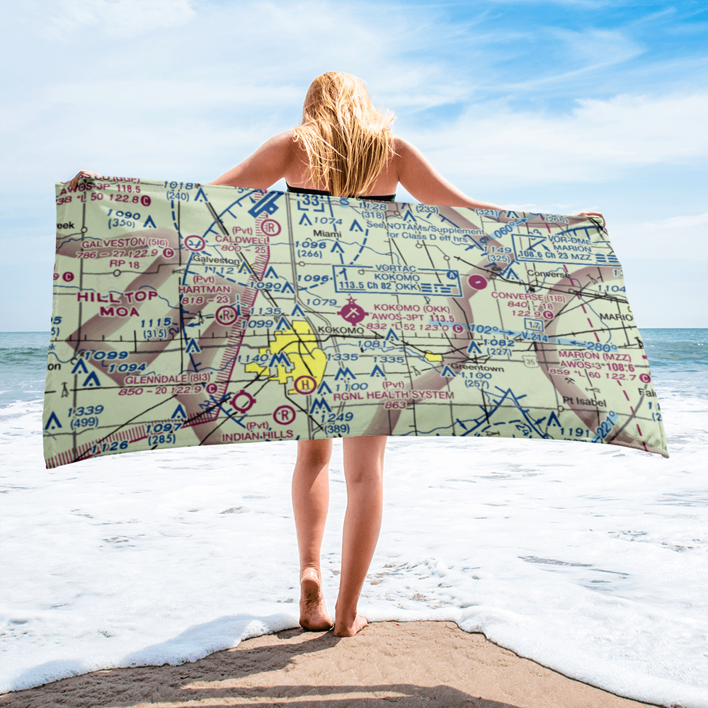 Kokomo Municipal Airport (OKK) VFR Sectional Towel 