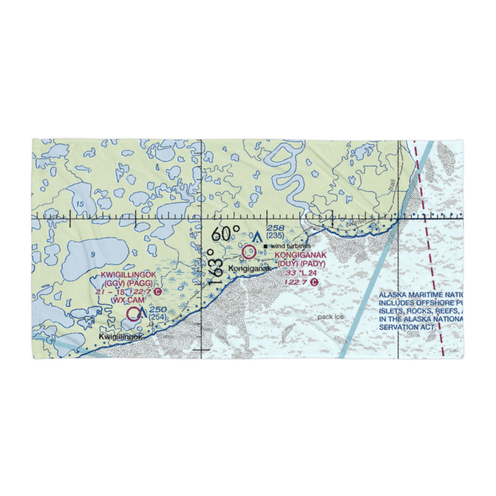 Kongiganak Airport (DUY) VFR Sectional Towel 