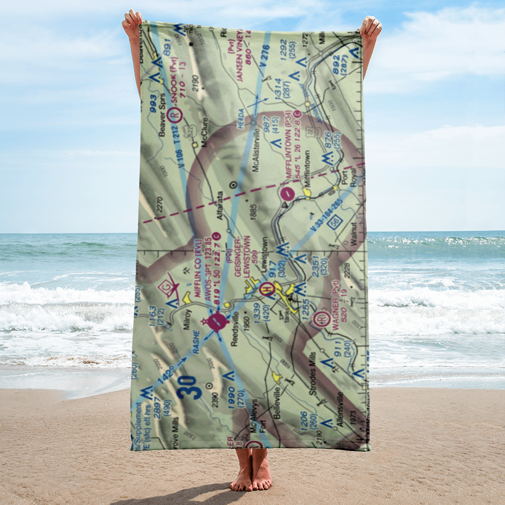 Krout Airport (4PS6) VFR Sectional Towel 