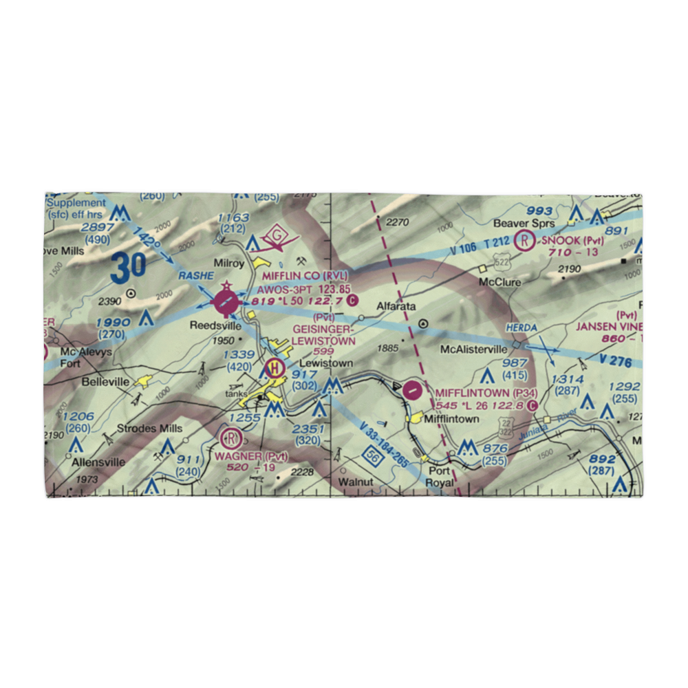 Krout Airport (4PS6) VFR Sectional Towel 