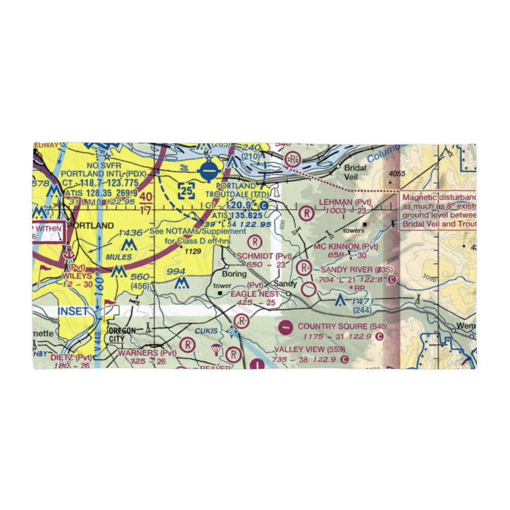 Krueger Airport (OR72) VFR Sectional Towel 