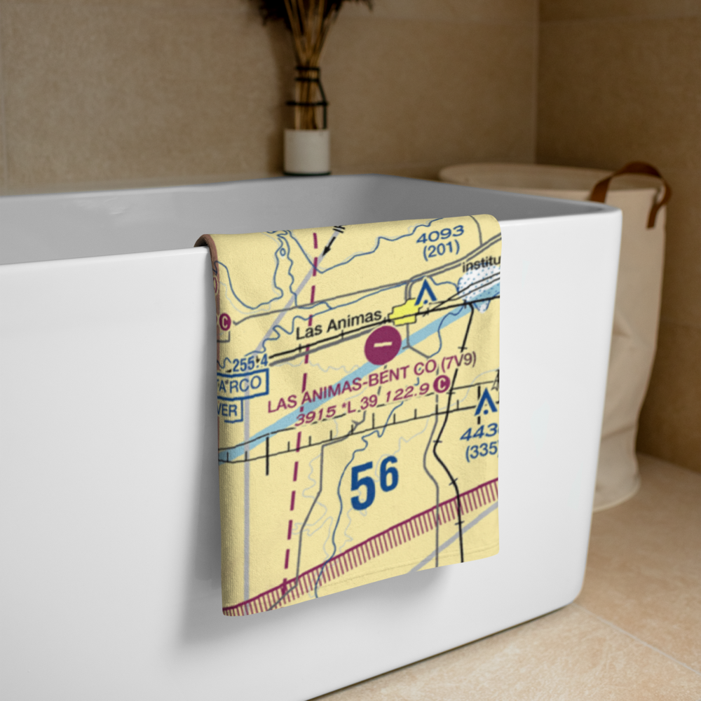 La Junta Municipal Airport (LHX) VFR Sectional Towel 