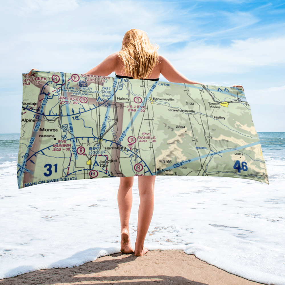 Lafferty Field (9OR0) VFR Sectional Towel 