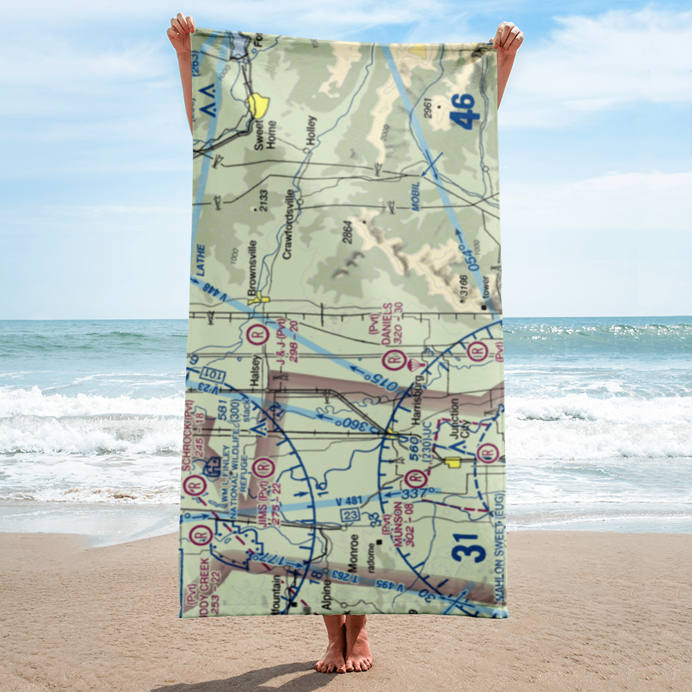 Lafferty Field (9OR0) VFR Sectional Towel 