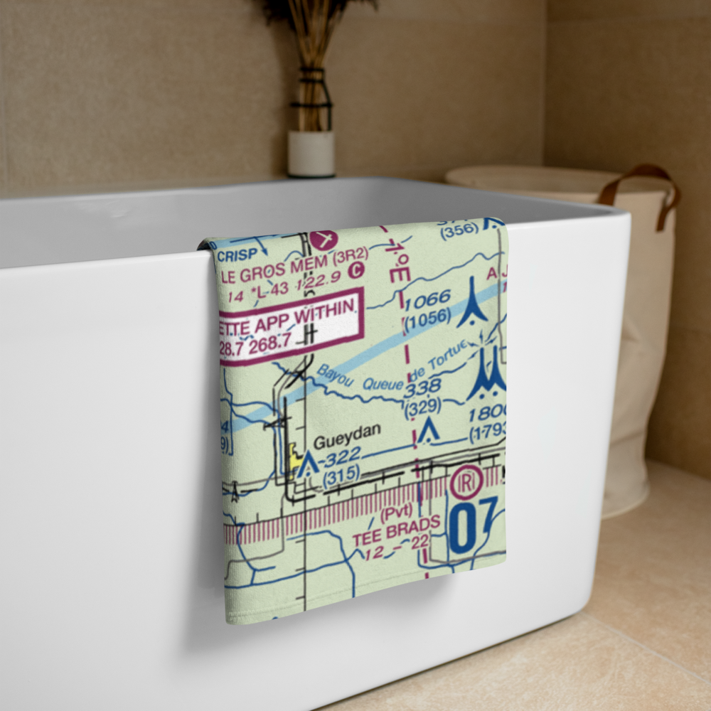 Lake Air Service Airport (LA32) VFR Sectional Towel 