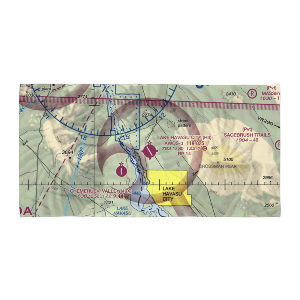 Lake Havasu City Airport (HII) VFR Sectional Towel 