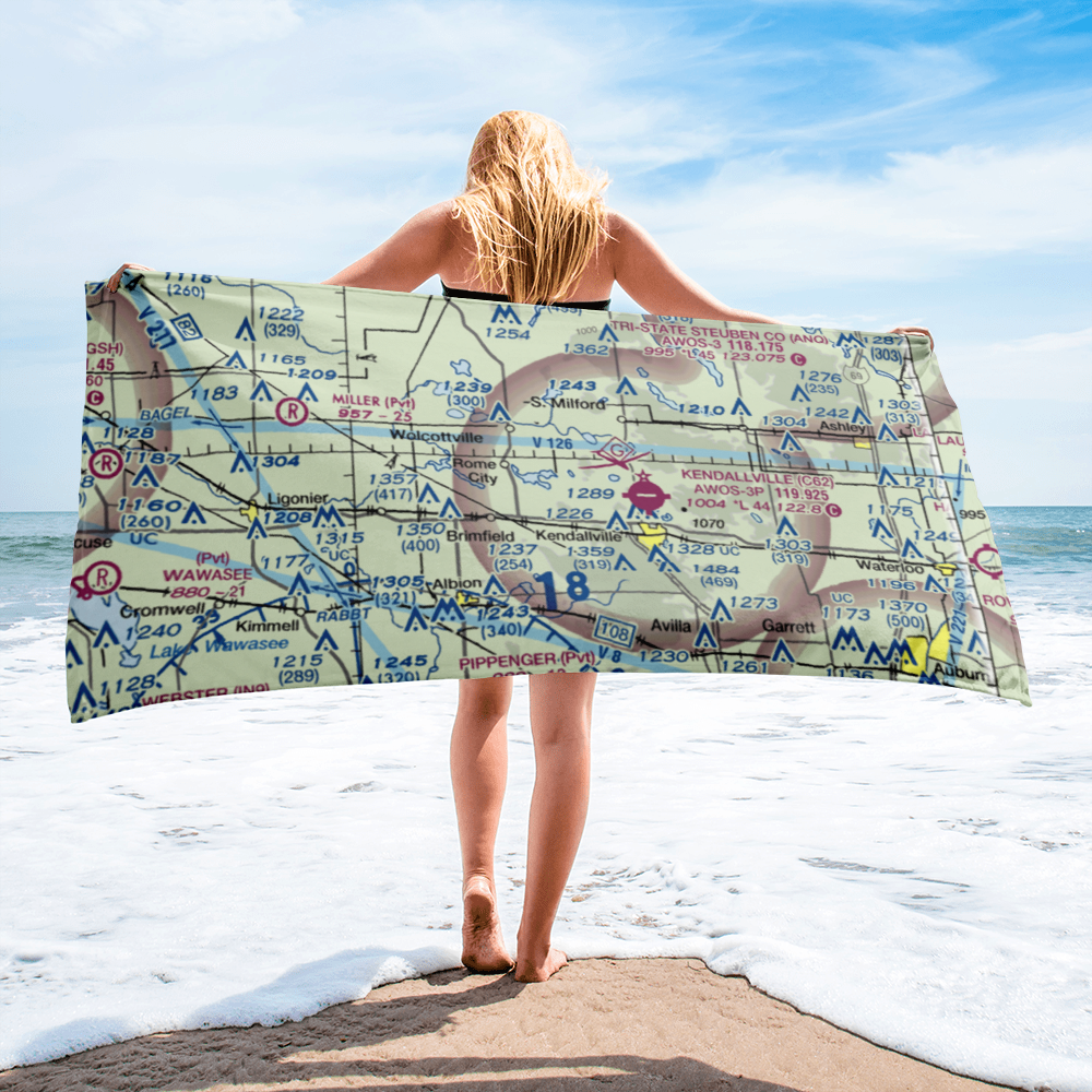 Lake Sylvan Seaplane Base (IN12) VFR Sectional Towel 