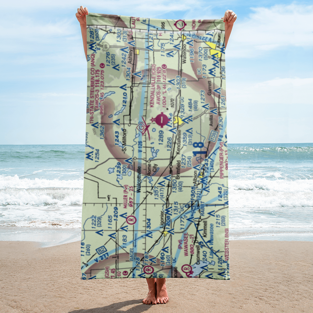 Lake Sylvan Seaplane Base (IN12) VFR Sectional Towel 