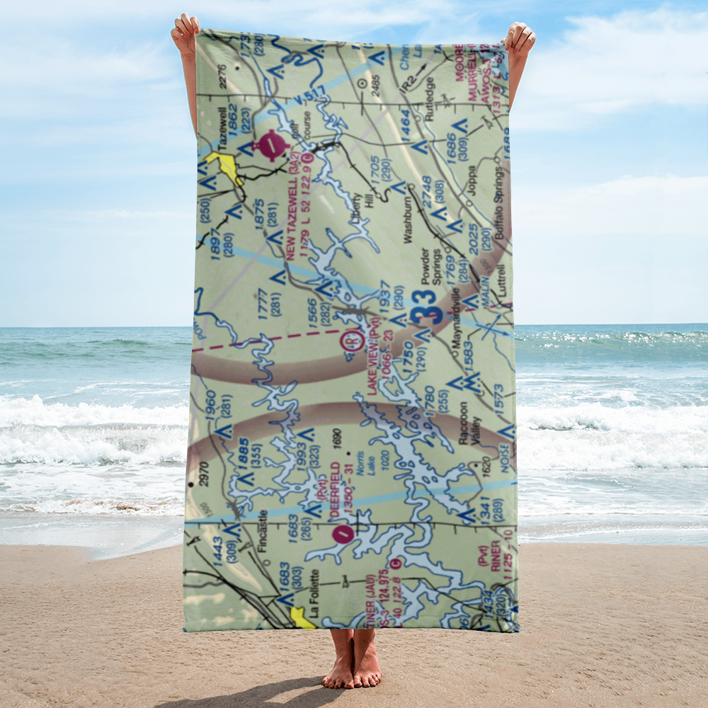 Lake View Airport (TN10) VFR Sectional Towel 