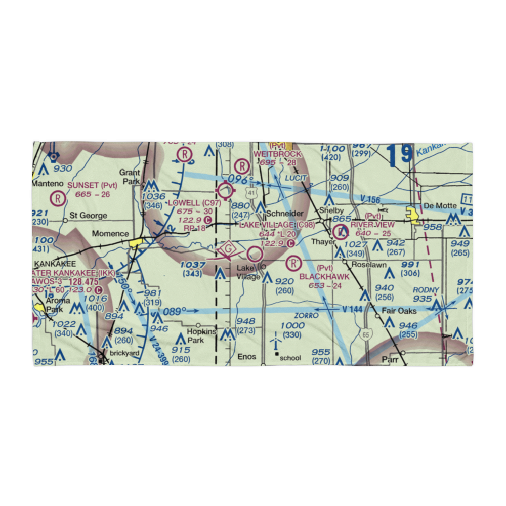 Lake Village Airport (C98) VFR Sectional Towel 