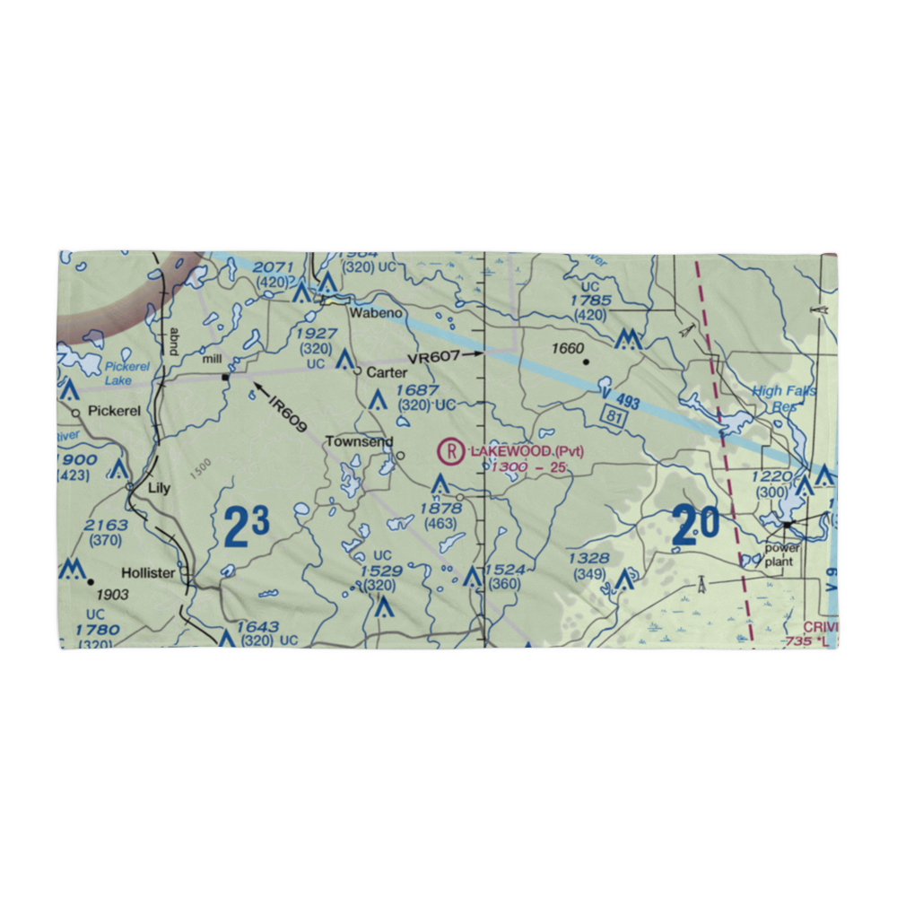 Lakewood Airpark (4WN3) VFR Sectional Towel 