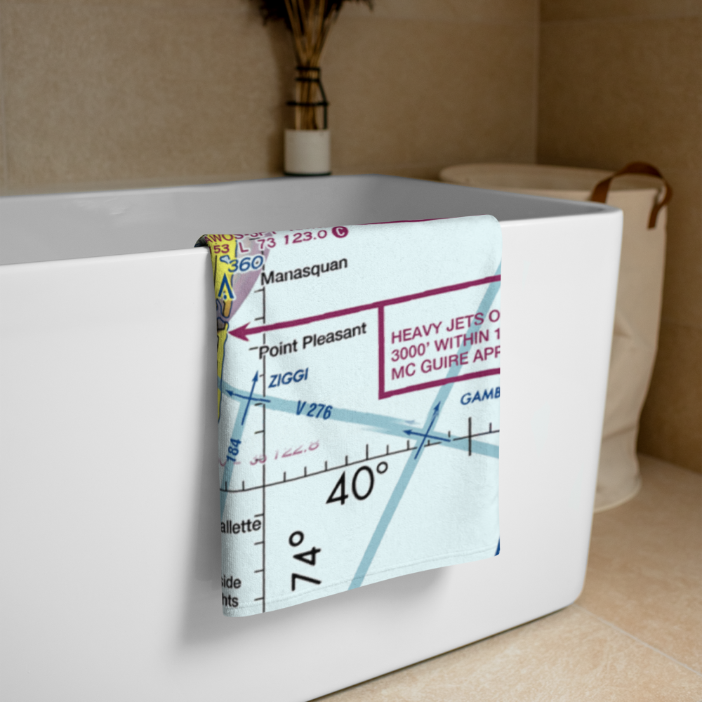 Lakewood Airport (N12) VFR Sectional Towel 