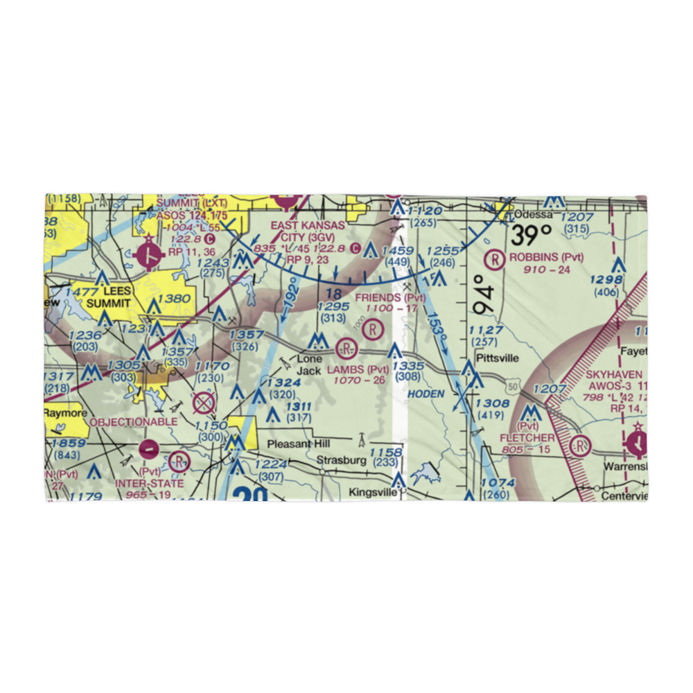 Lambs Field (0MU7) VFR Sectional Towel 