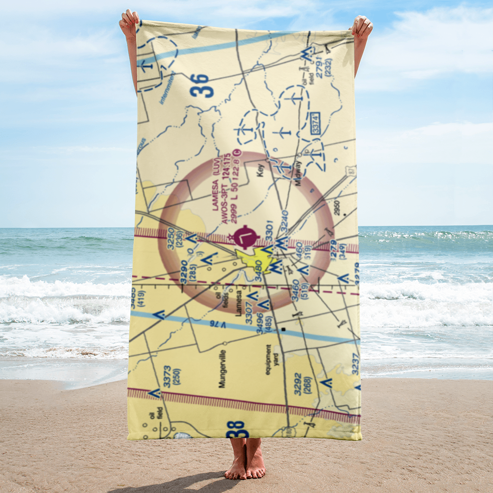 Lamesa Municipal Airport (LUV) VFR Sectional Towel 