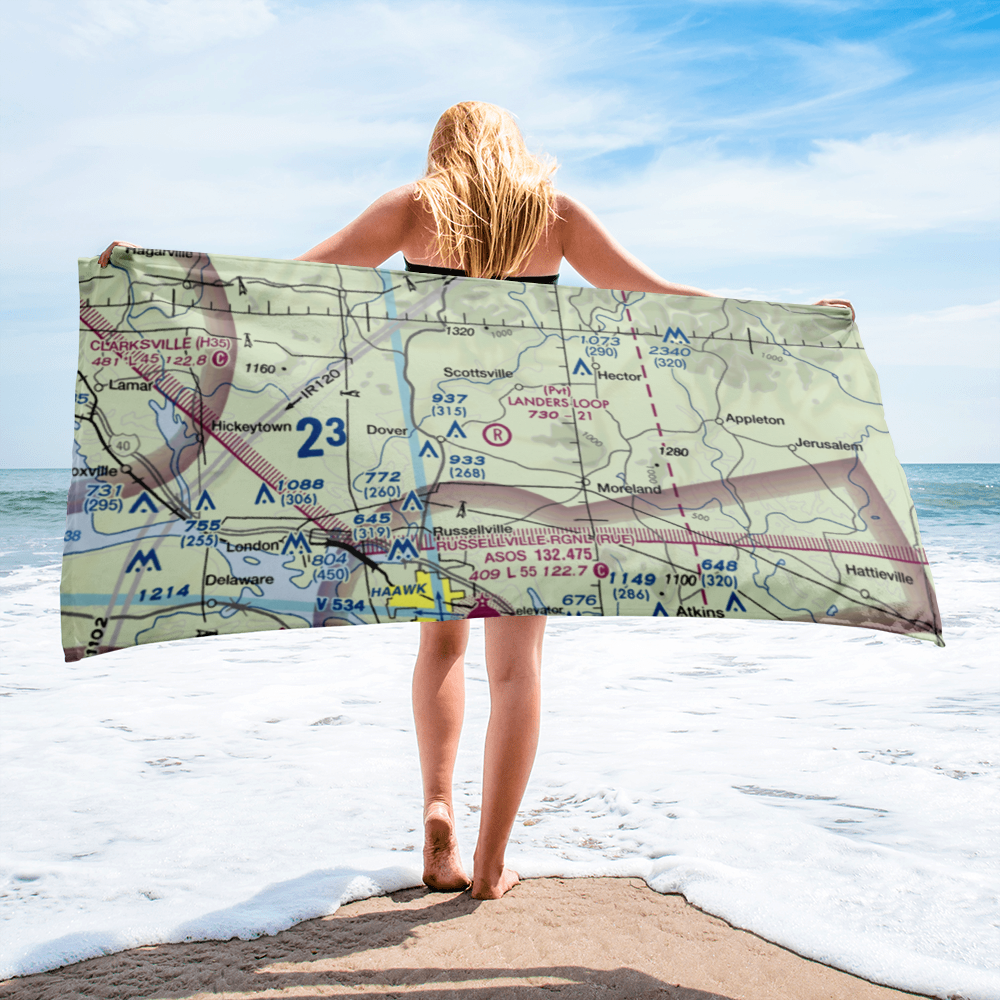 Landers Loop Airport (AR89) VFR Sectional Towel 