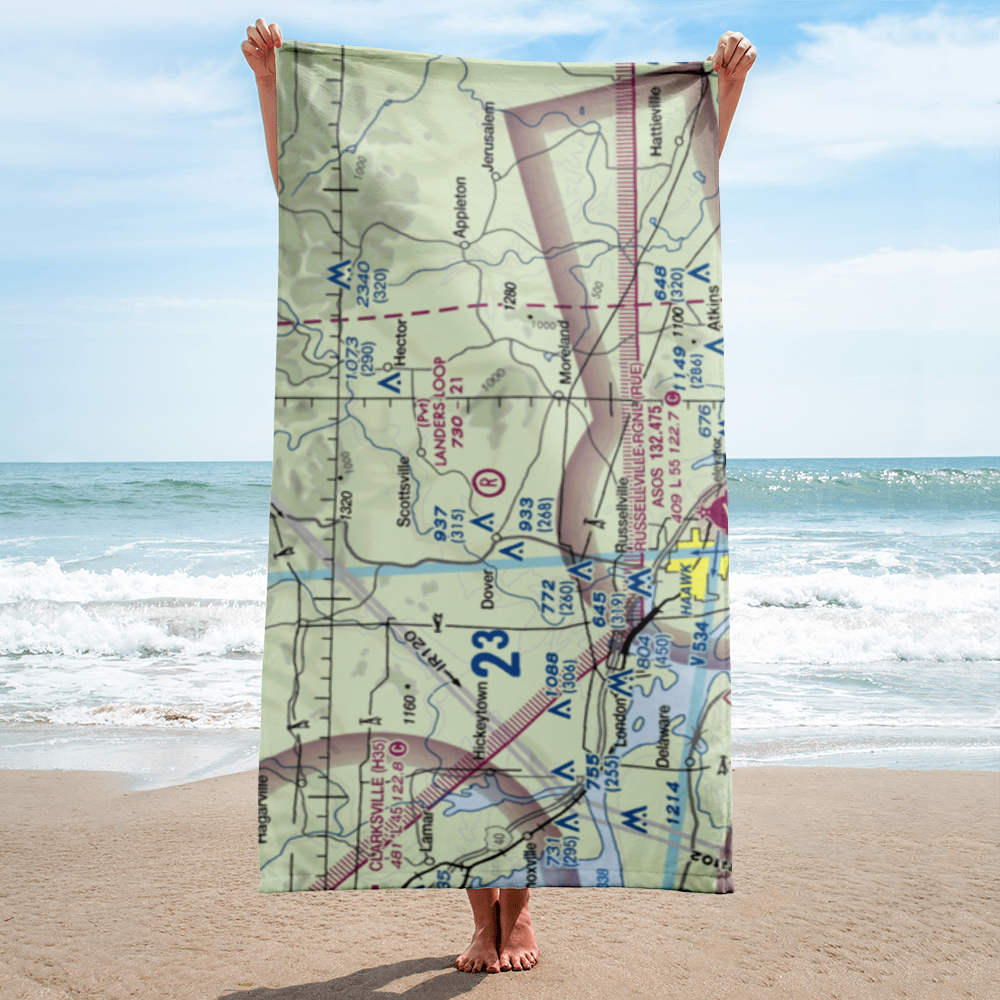 Landers Loop Airport (AR89) VFR Sectional Towel 