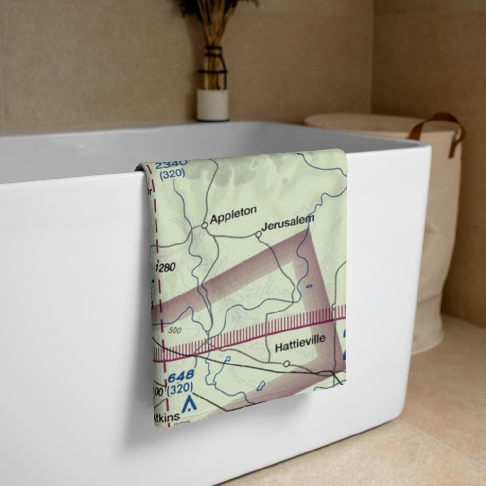 Landers Loop Airport (AR89) VFR Sectional Towel 