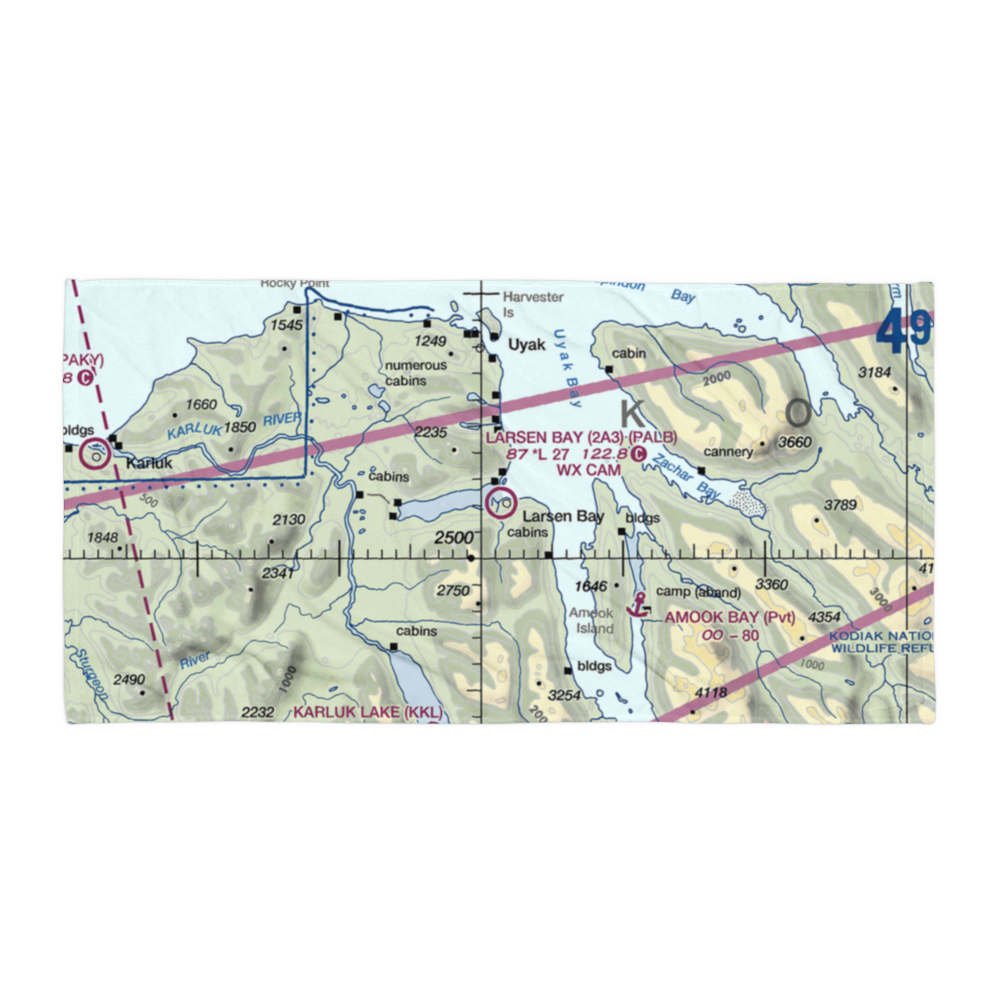 Larsen Bay Airport (2A3) VFR Sectional Towel 