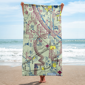 Lazy 9 Ranch Airport (TX64) VFR Sectional Towel