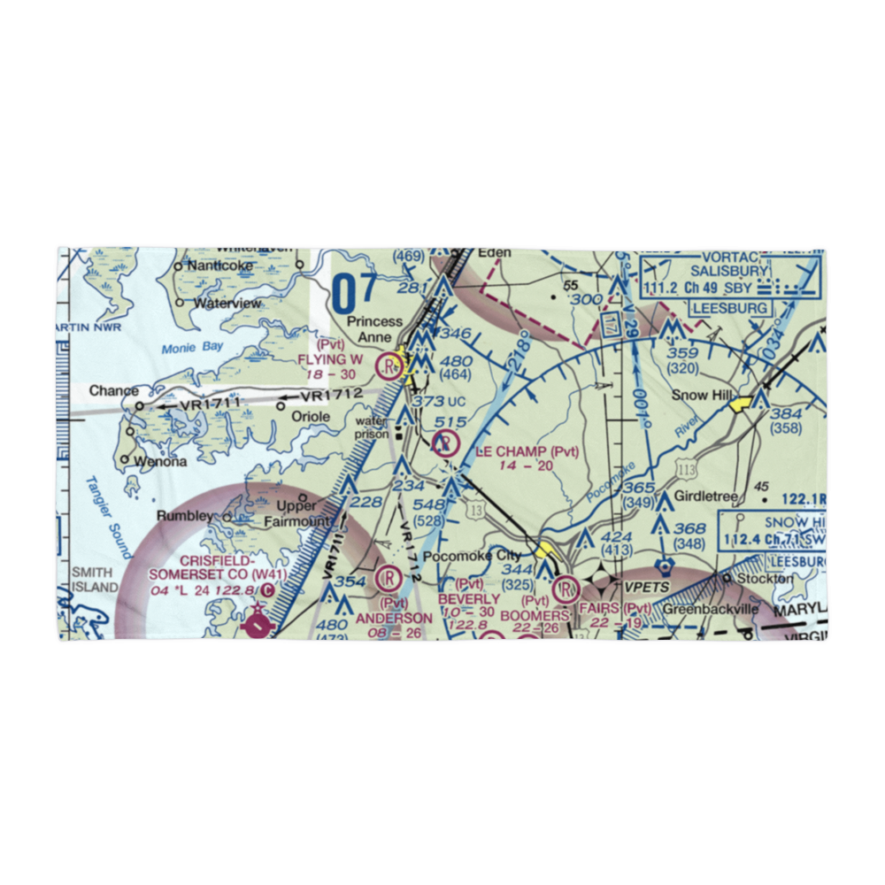 Le Champ Airport (48MD) VFR Sectional Towel 