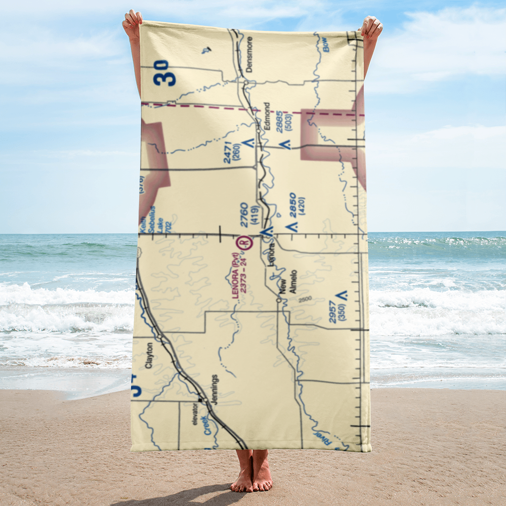 Lenora Municipal Airport (SN03) VFR Sectional Towel 