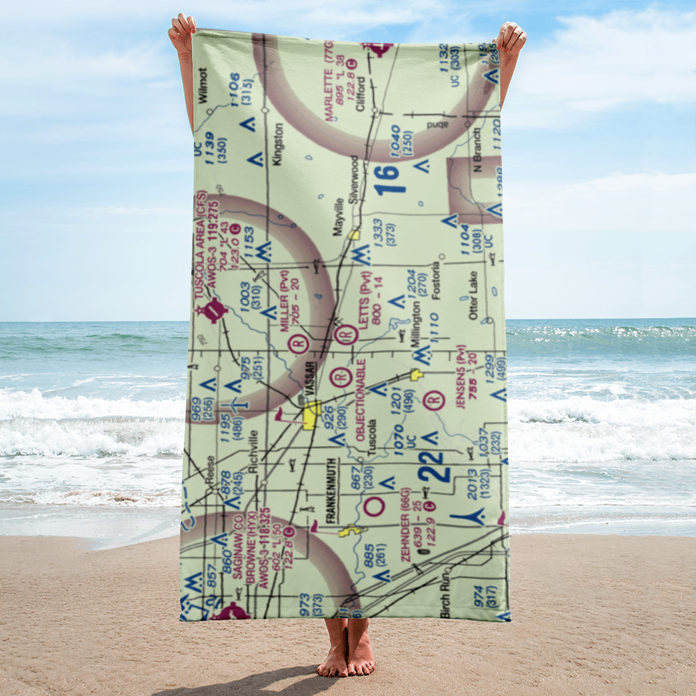 Letts Field (7MI8) VFR Sectional Towel 