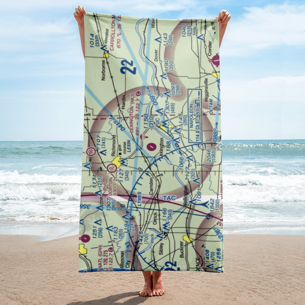 Lexington Municipal Airport (4K3) VFR Sectional Towel 