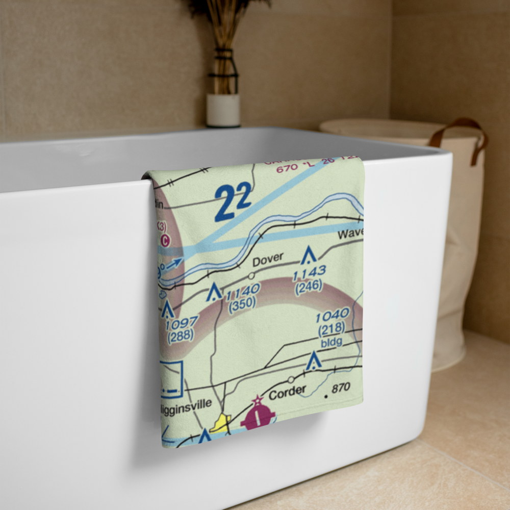 Lexington Municipal Airport (4K3) VFR Sectional Towel 