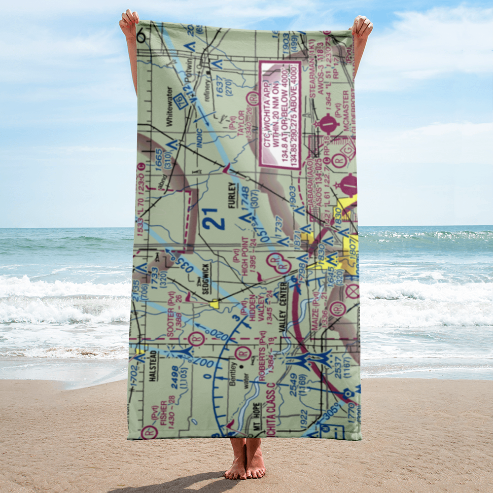 Lil Bird Airport (SN68) VFR Sectional Towel 