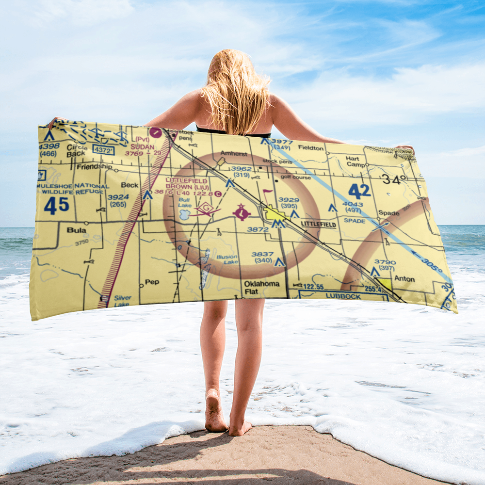 Littlefield Municipal Airport (LIU) VFR Sectional Towel 