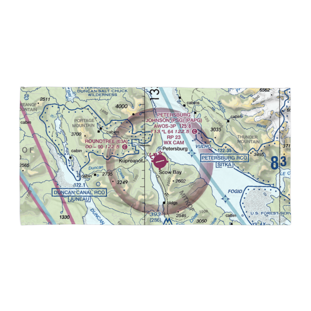 Lloyd R. Roundtree Seaplane Facility Seaplane Base (63A) VFR Sectional Towel 