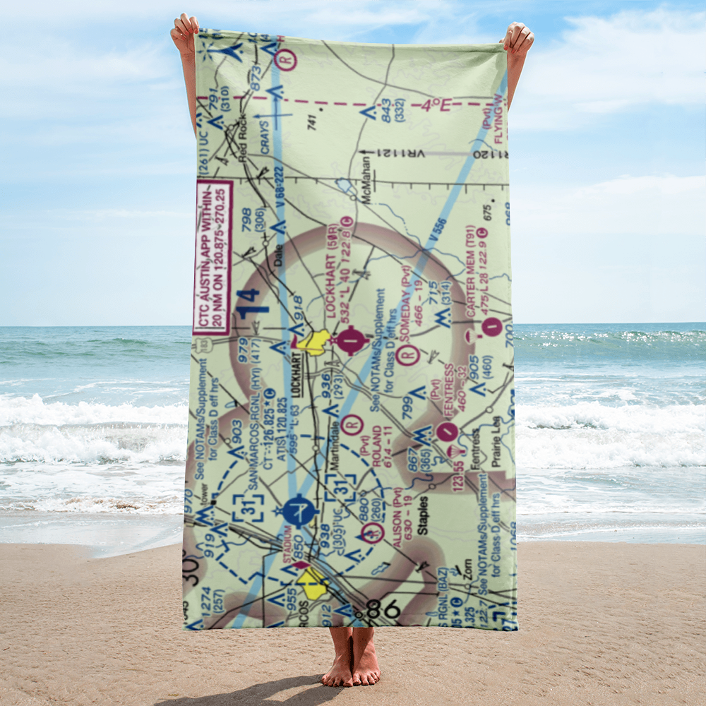 Lockhart Municipal Airport (50R) VFR Sectional Towel 