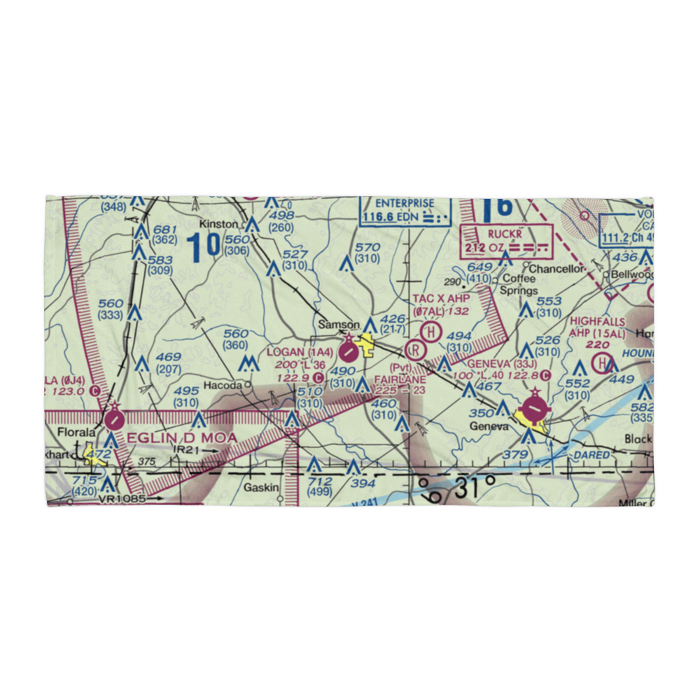 Logan Field (1A4) VFR Sectional Towel 