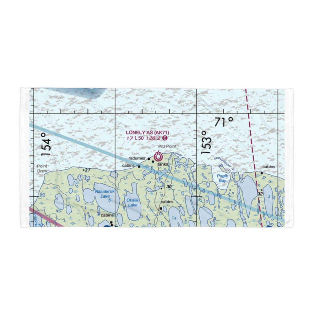 Lonely Air Station (AK71) VFR Sectional Towel 