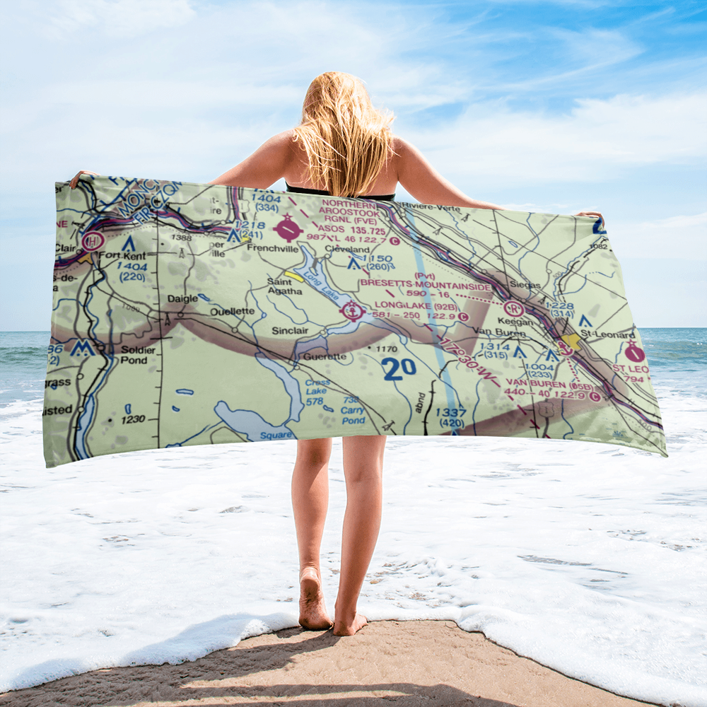 Long Lake Seaplane Base (92B) VFR Sectional Towel 