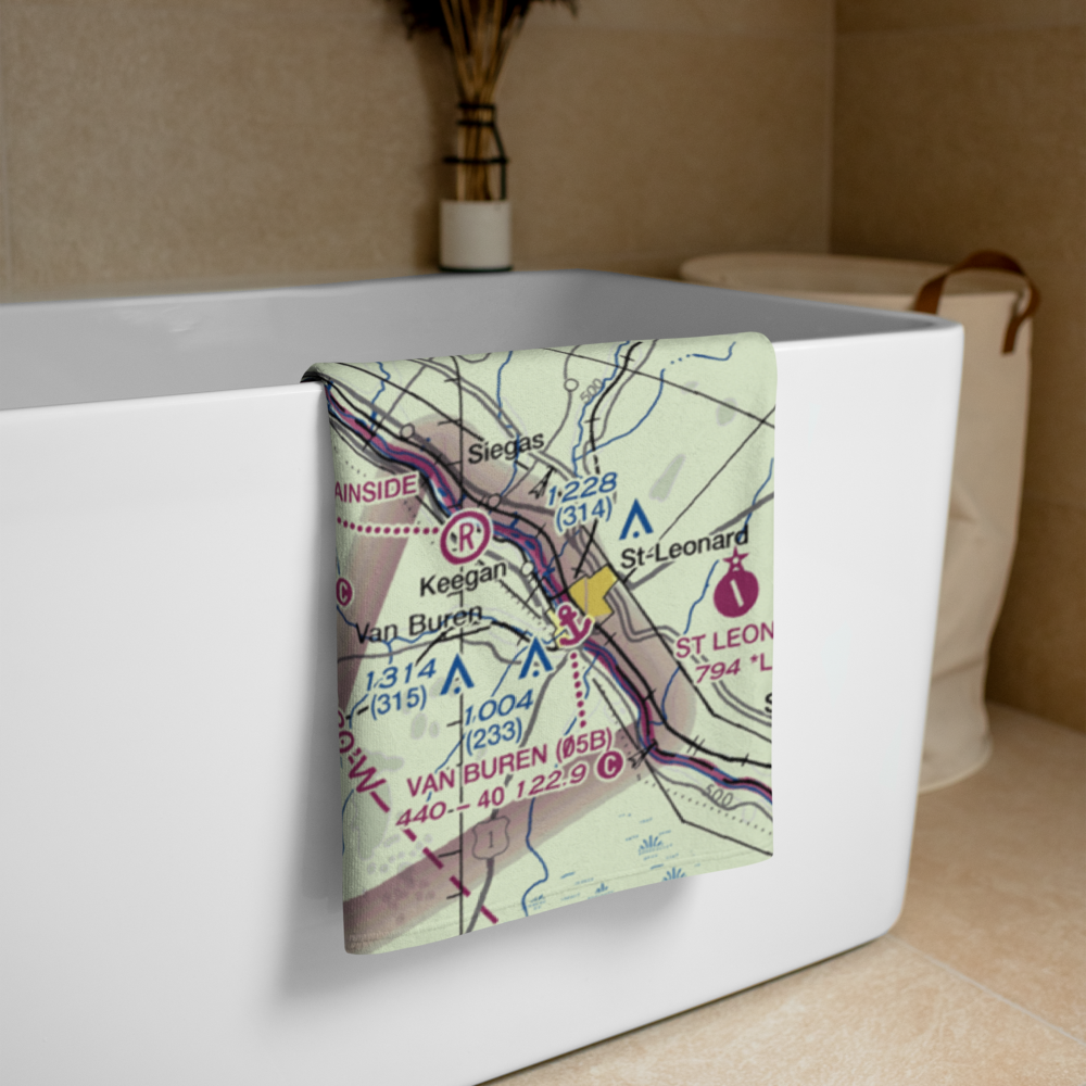 Long Lake Seaplane Base (92B) VFR Sectional Towel 