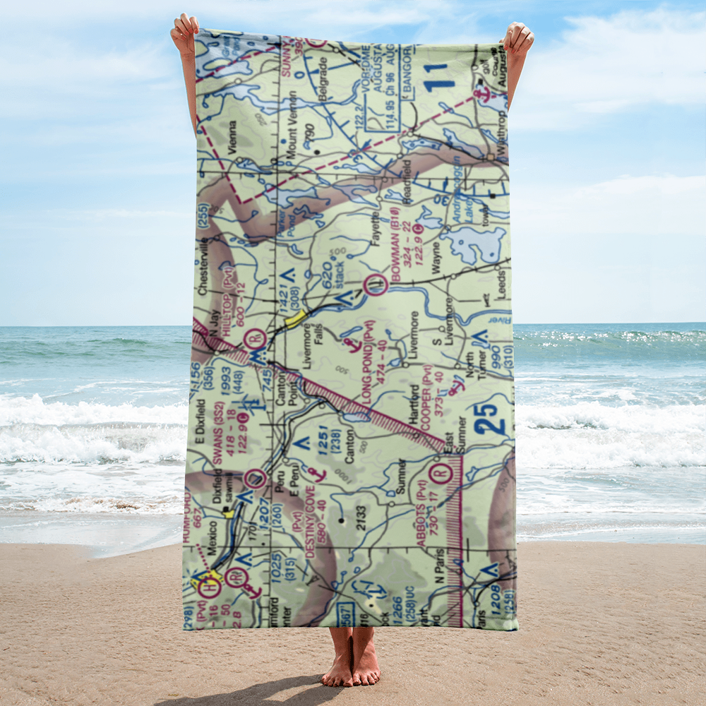 Long Pond Seaplane Base (77ME) VFR Sectional Towel 