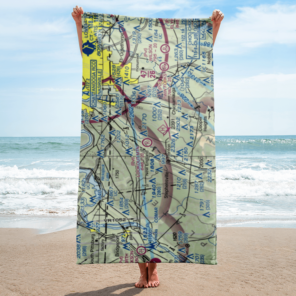 Lookout Mountain Airport (0GE3) VFR Sectional Towel 