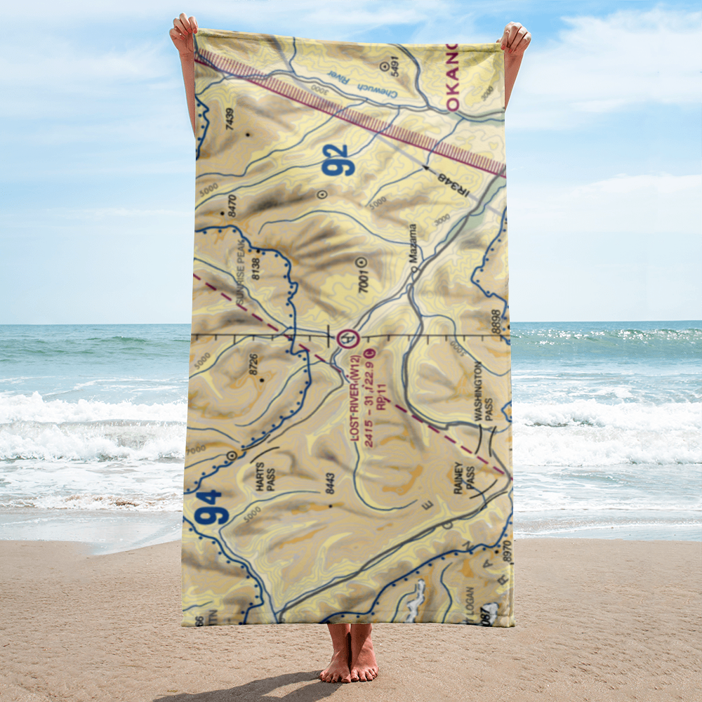 Lost River Airport (W12) VFR Sectional Towel 
